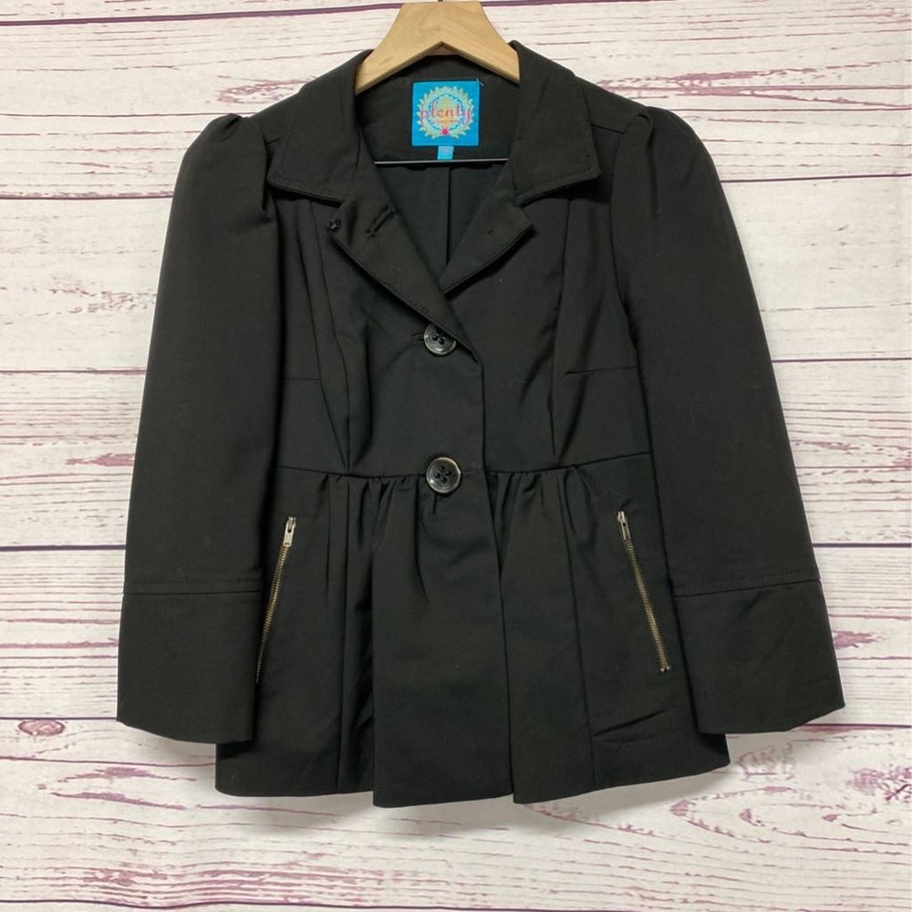 Plenty By Tracy Reese Women's Dress Coat Black 4